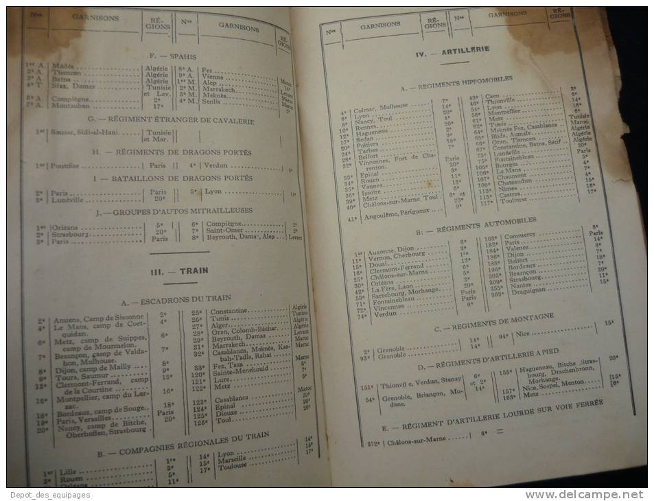 RARE MANUEL  INSTRUCTION MILITAIRE   1938   -  336 pages  - à voir .........