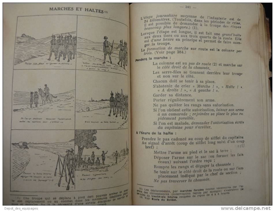 RARE MANUEL  INSTRUCTION MILITAIRE   1938   -  336 pages  - à voir .........