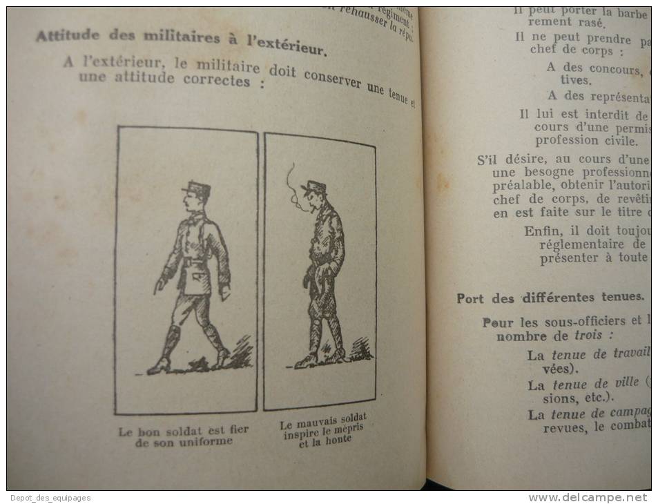 RARE MANUEL  INSTRUCTION MILITAIRE   1938   -  336 pages  - à voir .........