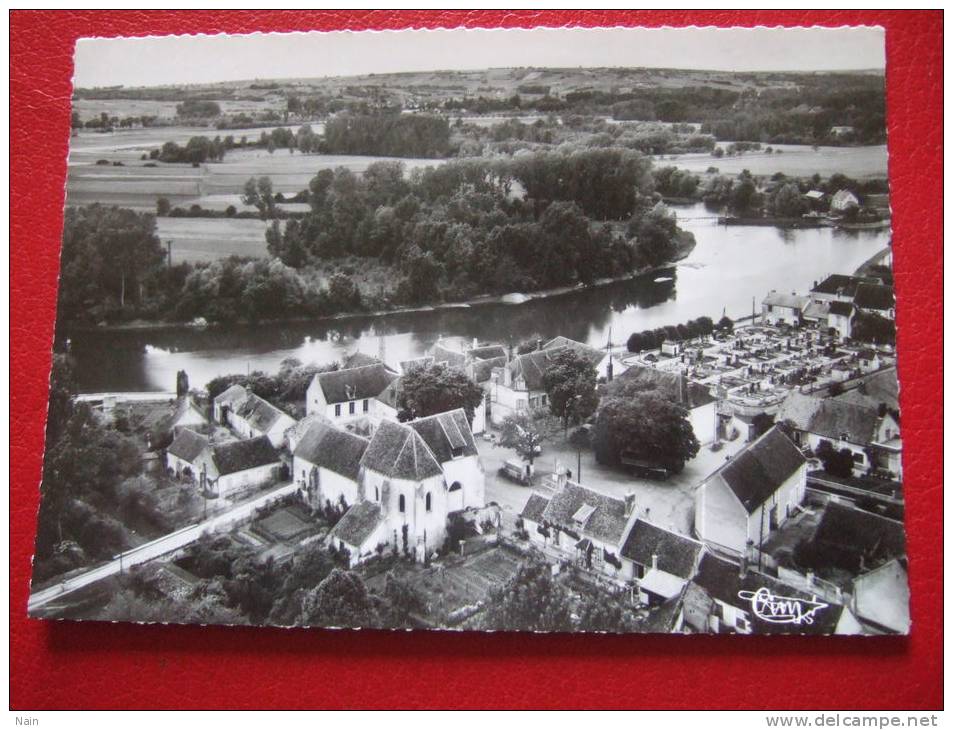 89 - GURGY - VUE AERIENNE SUR L'EGLISE EY L'YONNE - CPSM - - Gurgy