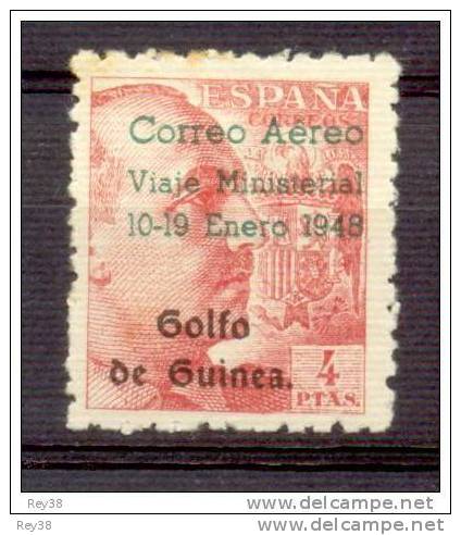 GUINEA 1943 EDIFIL 272,   CON MARCA DE FIJASELLOS - Guinée Espagnole