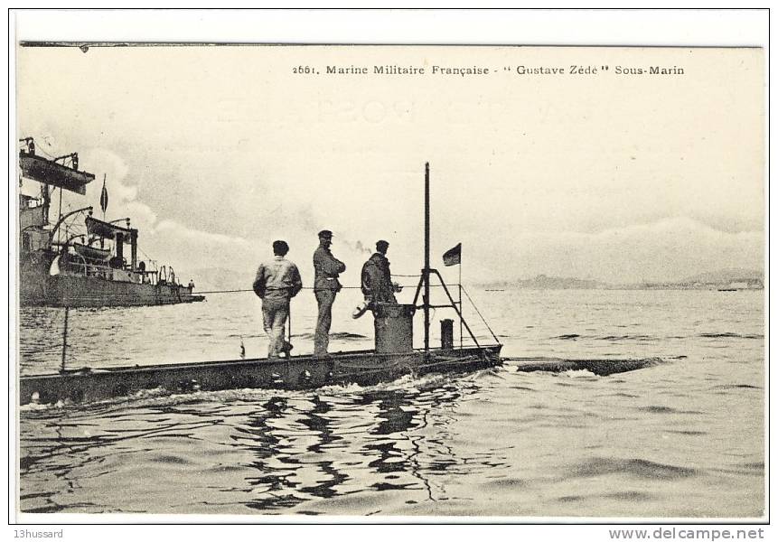 Carte Postale Ancienne Marine Militaire - Gustave Zédé, Sous Marin - Onderzeeboten