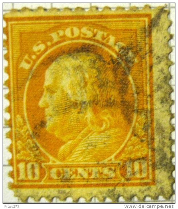USA 1912 President Benjamin Franklin 10c - Used - Used Stamps