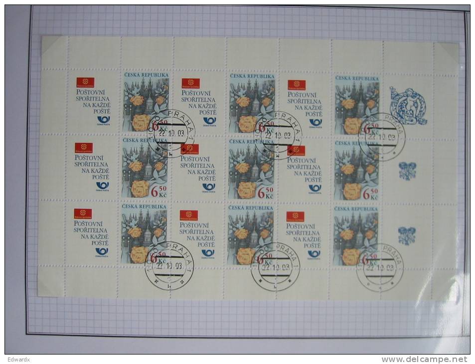 2003 6.50Kc X9 Used Czech Republic MS Sheet Sheetlet - Gebruikt