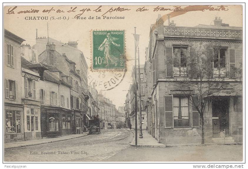 CPA CHATOU - RUE DE LA PAROISSE - Chatou