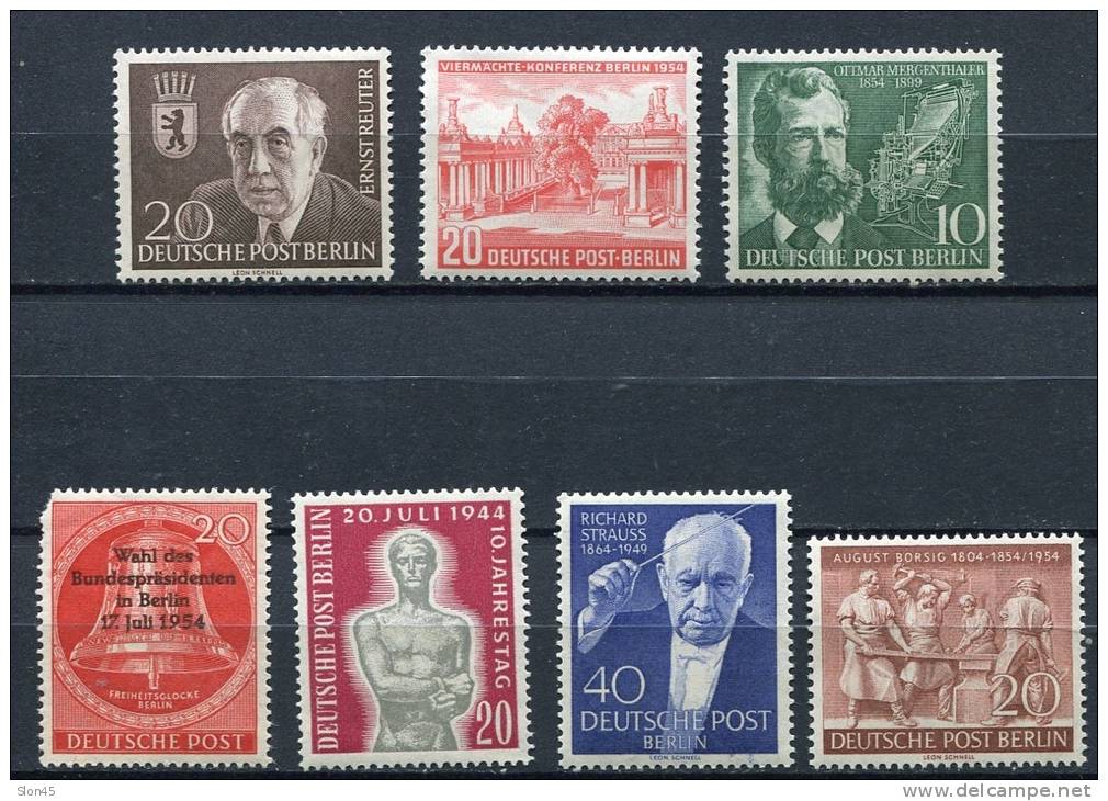 Germany/Berlin Accumulation 1954 Sc 9N103-7,9N111-2 Mi 115-9,124-5 MNH Cv 65 Euro - Ungebraucht