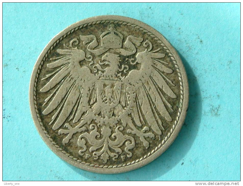 1898 F - 10 PFENNIG / KM 12 ( Uncleaned / For Grade , Please See Photo ) ! - 10 Pfennig