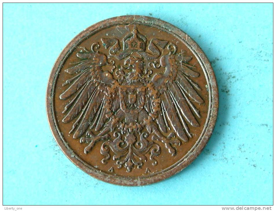 1911 A - 2 PFENNIG / KM 16 ( Uncleaned / For Grade , Please See Photo ) ! - 2 Pfennig