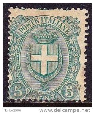 Italy 1891-97 King Uberto I 5 C Green MH Y & T 58 - Neufs