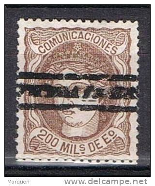 Sello 200 Milesimas Alegoria, VARIEDAD Barrado, Num 109as º - Used Stamps