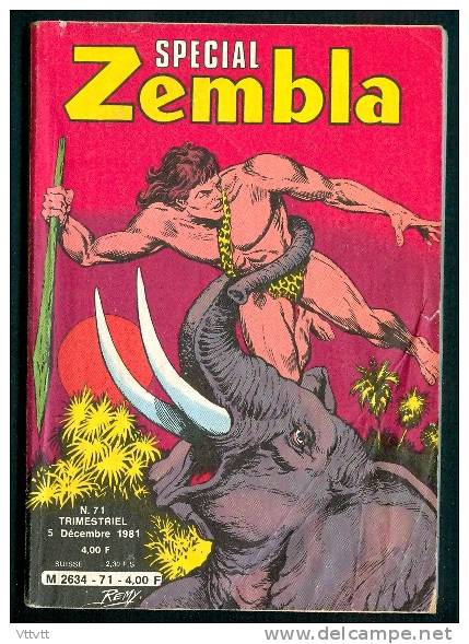 SPECIAL ZEMBLA, N° 71 (Décembre 1981), Le Colosse De Singa Binda, Editions Lug - Zembla