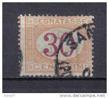 3RG1 - REGNO 1890 , Segnatasse 30  Cent  N. 23 : DECALCO Della Cifra - Strafport