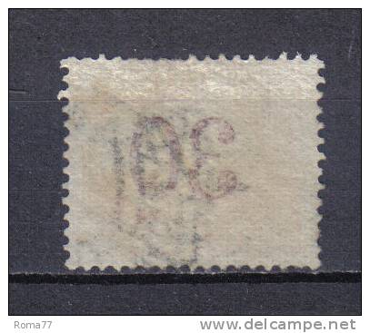 3RG1 - REGNO 1890 , Segnatasse 30  Cent  N. 23 : DECALCO Della Cifra - Strafport
