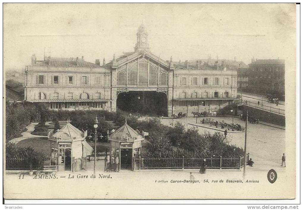 AMIENS - LA GARE DU NORD, TRÉS BEAU CLICHÉ, BUVETTE LEFEBVRE - Amiens