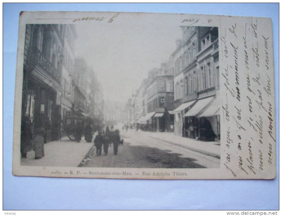 Ma Réf: 60-19-19.           BOULOGNE-sur-MER    Rue Adolphe Thiers. - Boulogne Sur Mer