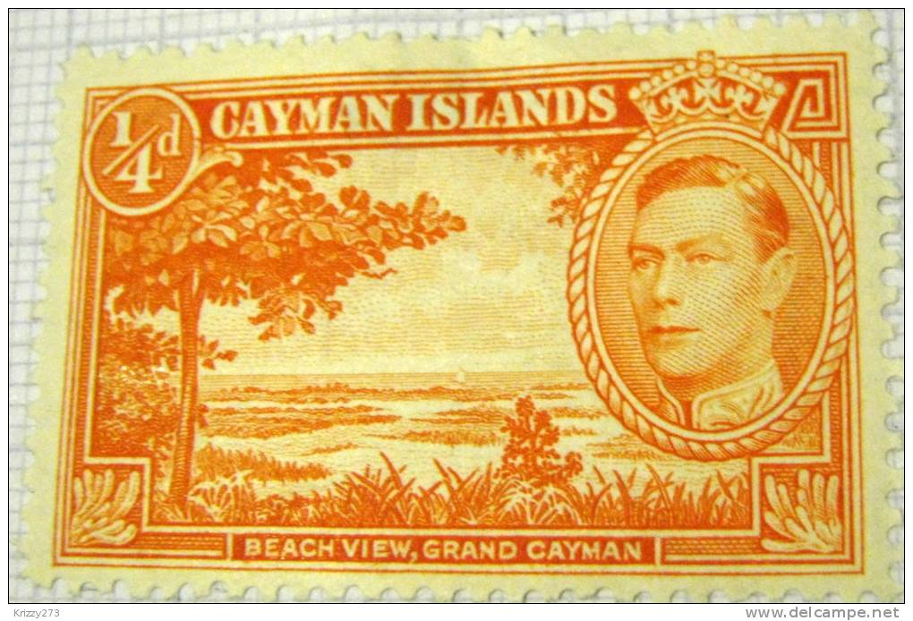 Cayman Islands 1938 Beach View 0.25d - Mint - Cayman Islands