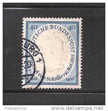 GERMANY 1955 Used Stamp(s) F. Von Schiller Nr. 210 - Usati