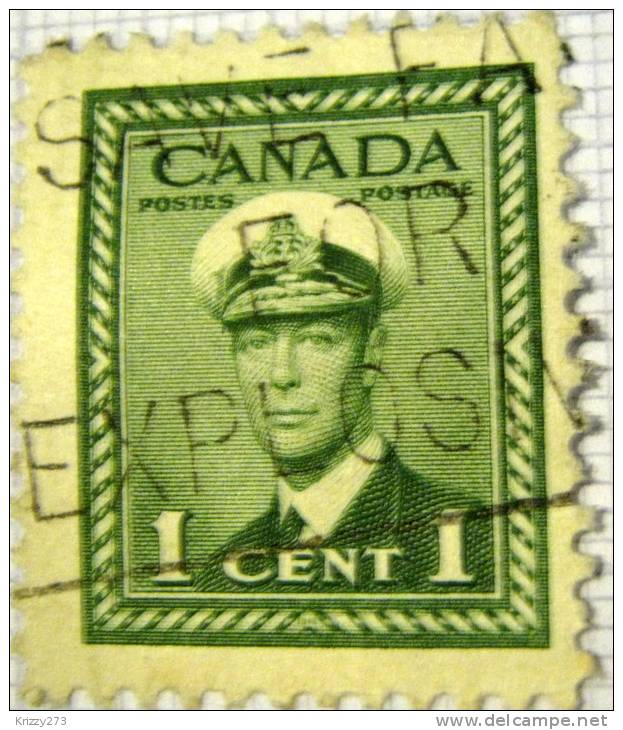 Canada 1942 King George VI In Navy Uniform 1c - Used - Gebraucht