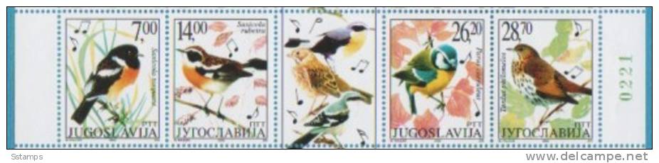 2002  JUGOSLAVIJA JUGOSLAVIA FAUNA  PROTECTED ANIMAL SPECIES WWF BIRDS - Neufs