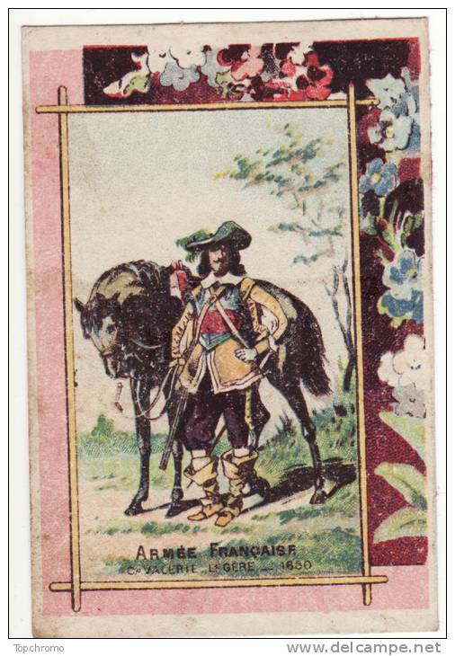 CHROMO Armée Française Cavalerie Légère 1650 Cheval - Autres & Non Classés