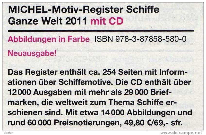 Schiffe Ganze Welt MlCHEL A-Z Neu 50€ Boote Schiff-Motive 2011 Im Register CD 29.000 Stamps Topics Ship Of All The World - Duikboten