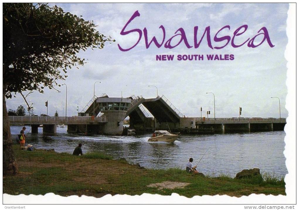 Swansea NSW -Pacific Highway's Double Opening Bridge Spans Lake Macquarie Entrance Used 2005 - Other & Unclassified