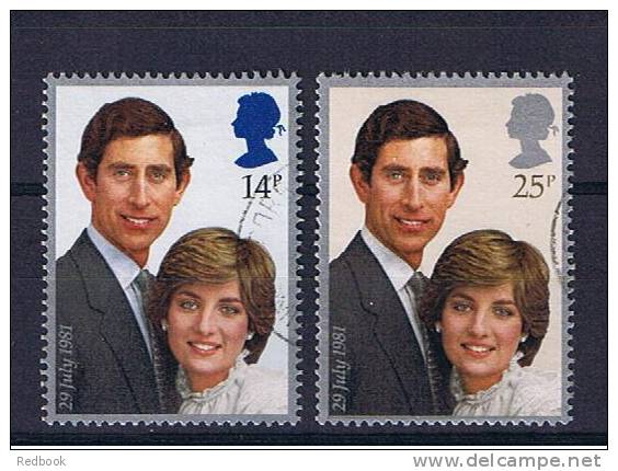 RB 773 - GB 1981 Royal Wedding - Fine Used Set Of Stamps -  Retail &pound;0.50 - Royalty Princess Diana Theme - Non Classificati