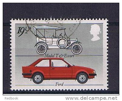 RB 773 - GB 1982 - British Cars Ford Model "T" &amp; "Escort" 19 1/2p  - Fine Used Stamp - Transport Theme - Cars