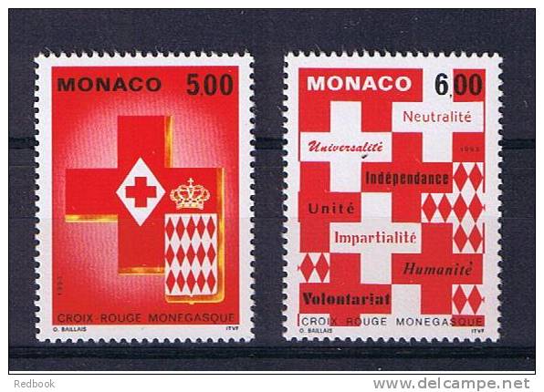 RB 773 - Monaco 1993 - Red Cross - Set Of 2 MNH Stamps - Sonstige & Ohne Zuordnung