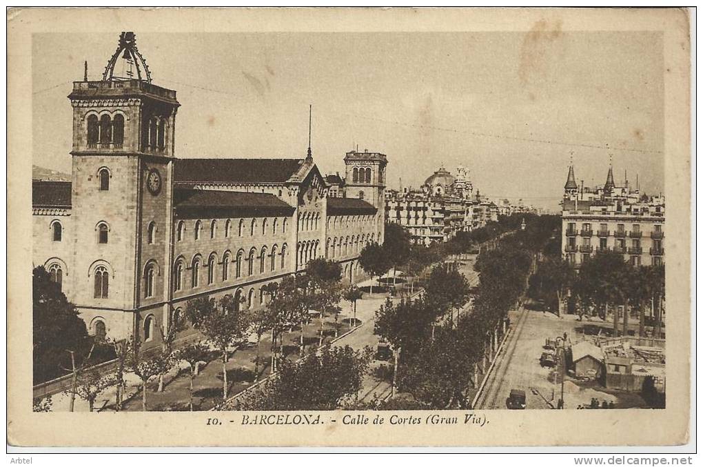 BARCELONA  CALLE DE CORTES GRAN VIA SIN ESCRIBIR - Barcelona