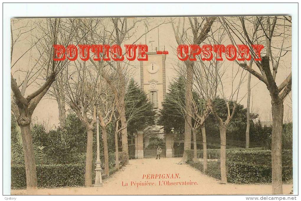 OBSERVATOIRE De Perpignan - Carte Rare En Colorisée Des Années 1910 - Astronome & Astronomie - Dos Scané - Astronomia