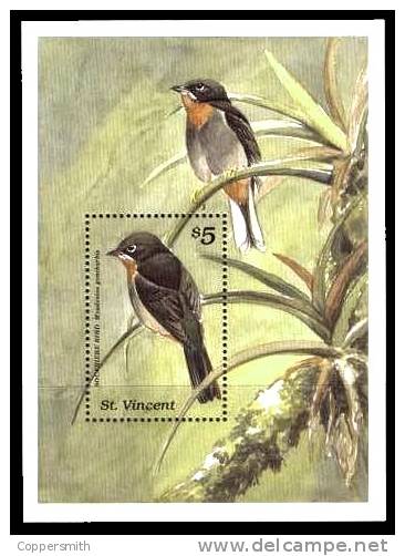 (002) St. Vincent  Birds Sheet / Bf / Bloc Oiseaux / Vögel / Vogels ** / Mnh  Michel BL 74 - St.Vincent (1979-...)