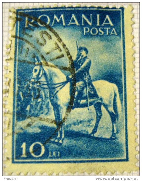 Romania 1932 King Charles II 10l - Used - Used Stamps