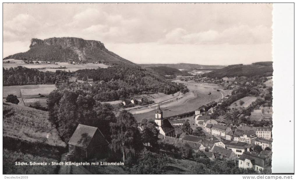 B35547 Sachs Schweiz Stadt Konigstein Mit Lilienstein Used Perfect Shape - Koenigstein (Saechs. Schw.)