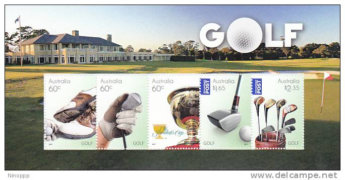 Australia-2011 Golf  Souvenir Sheet  MNH - Volledige & Onvolledige Vellen