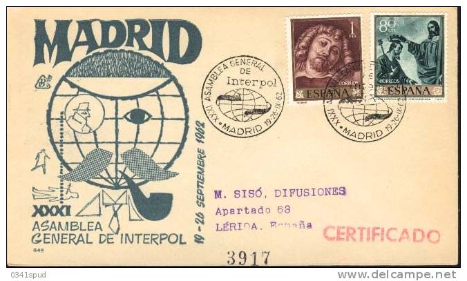 1962 Espagne  Madrid  Interpol  Polizia Gendarmerie Police - Politie En Rijkswacht