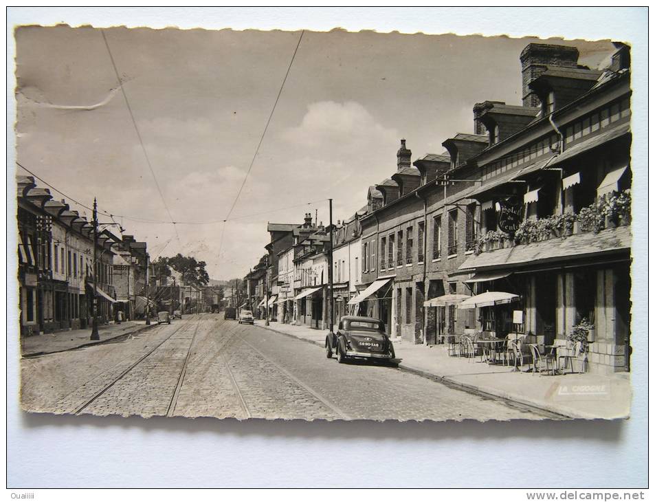 Cpsm, Très Belle Carte Photo, Très Belle Vue, Deville Les Rouen, Route De Dieppe, Hotel - Autres & Non Classés