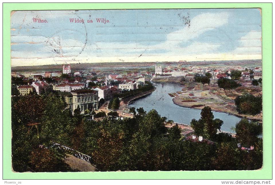 LITHUANIA - Vilnius, Wilno, Panorama, Year 1912, Track Folding - Lituanie