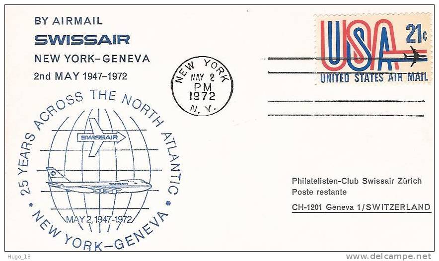 FFC  NewYork-Geneve   Swissair  1972 - 1971-1980