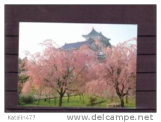 Japan, Nagoya Castle And Full-blown Cherry Tree,  Post Card, With Nice Cancellation - Cartes Postales