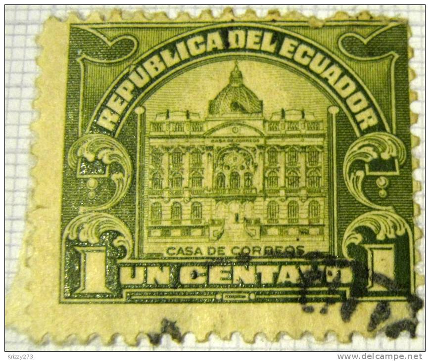 Ecuador 1920 Post Office Quito 1c - Used - Ecuador