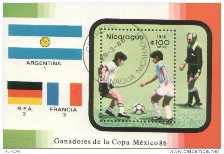 Nicaragua - Block 167 Gestempelt / Used  (g746) - 1986 – México