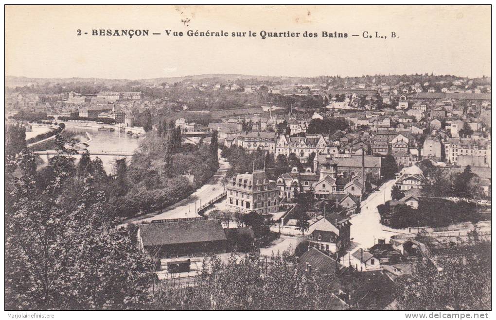 Dép. 25 - Besançon - Vue Générale Sur Le Quartier Des Bains. C.L.B. N° 2 - Besancon