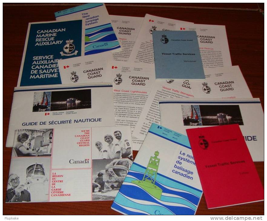 The Canadian Coast Guard La Garde Côtière Canadienne Lot D´informations Diverses Années 1980 - Transportation