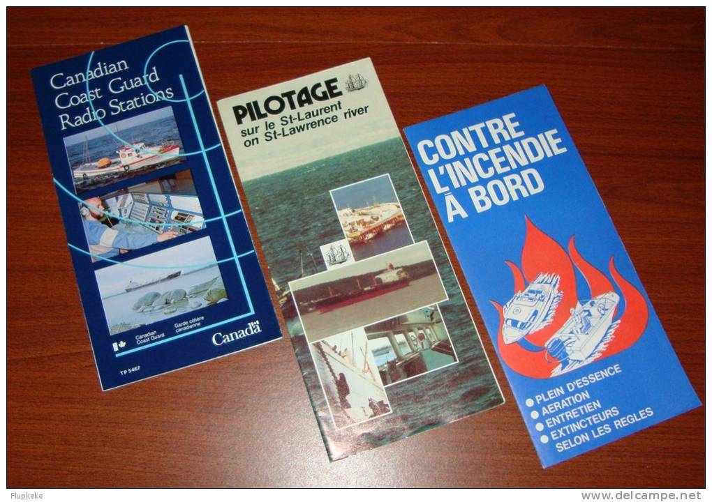 The Canadian Coast Guard La Garde Côtière Canadienne Lot d´informations diverses années 1980