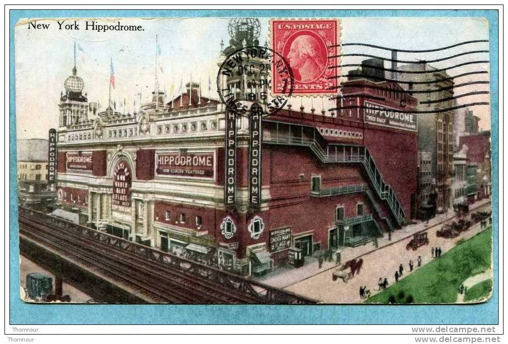 NEW YORK  HIPPODROME.  1916  .  ( Usure Aux Angles ) - Stadi & Strutture Sportive