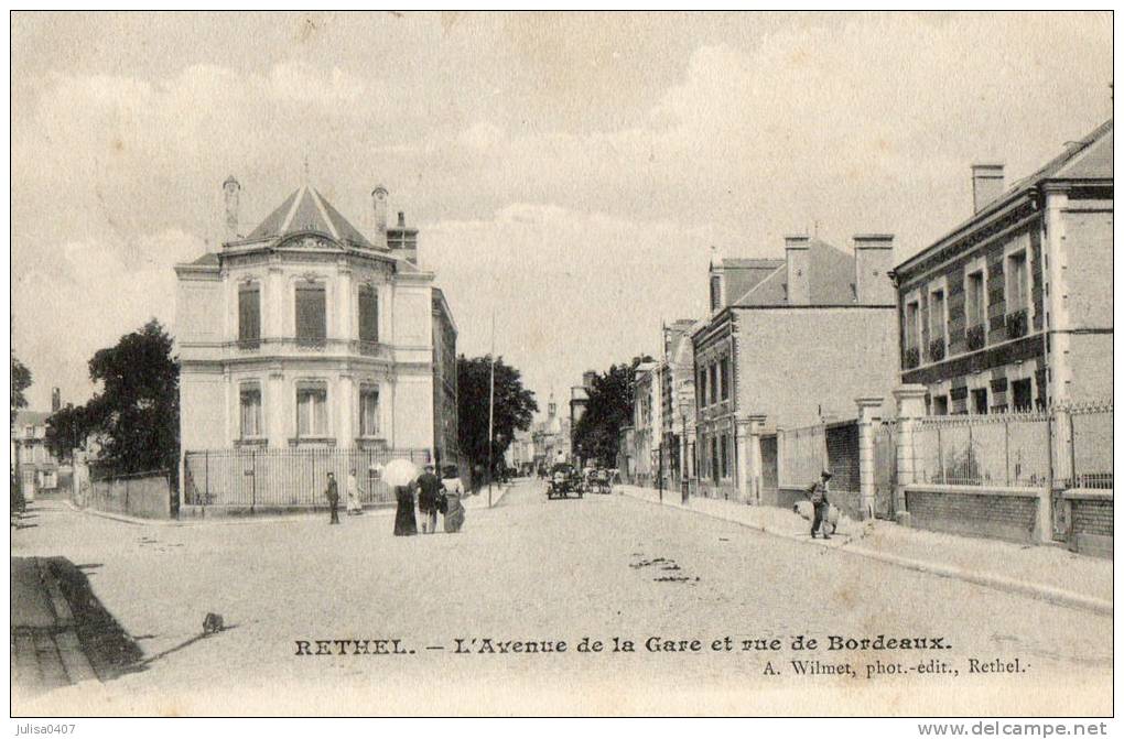 RETHEL (08) Avenue De La Gare Et Rue De Bordeaux - Rethel