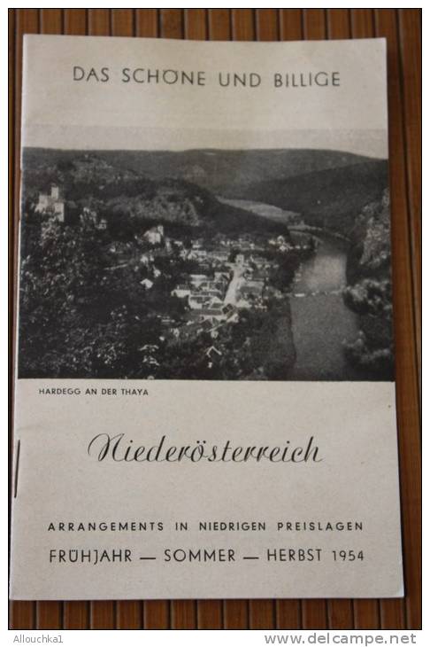 AUTRICHE AUSTRIA OSTERREICH GUIDE TOURISTIQUE AUTRICHIEN DAS SCHONE UND BILLIGE NIEDEROSTERREICH  HERBST  1954 LILIENFEL - Europa