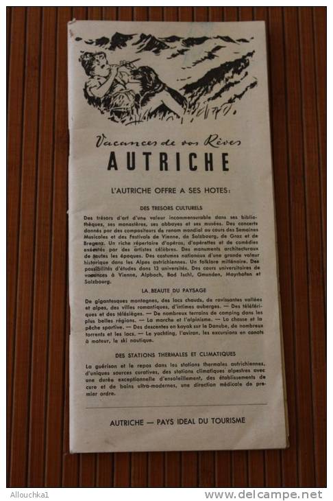 AUTRICHE AUSTRIA OSTERREICH GUIDE TOURISTIQUE AUTRICHIEN VACANCES DE VOS REVES 1952 - Europa