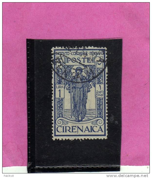 CIRENAICA 1926 ISTITUTO COLONIALE L. 1 + 5 C TIMBRATO - Cirenaica
